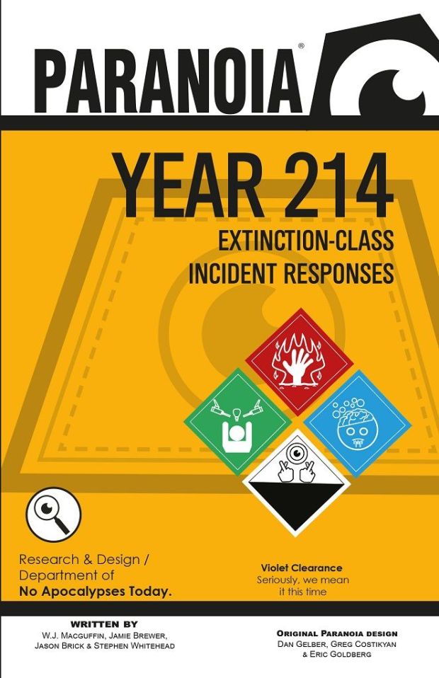 Cover: Paranoia Extinction Class Incident Responses