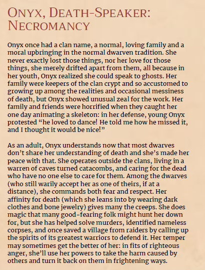 In-book image matching the text for Onyx, Death-Speaker